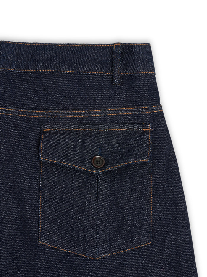 Utility Straight Leg Trousers Westall Denim Indigo