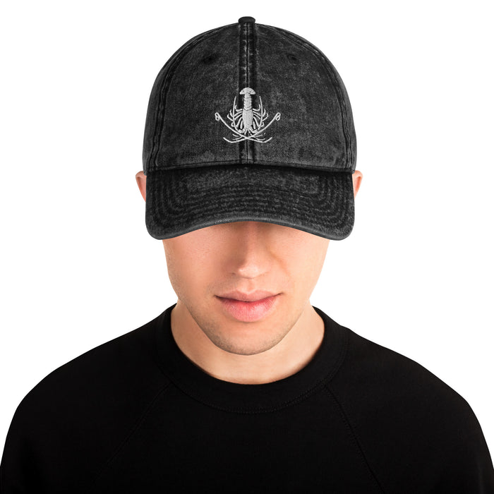 Vintage Cotton Twill Cap - White Logo