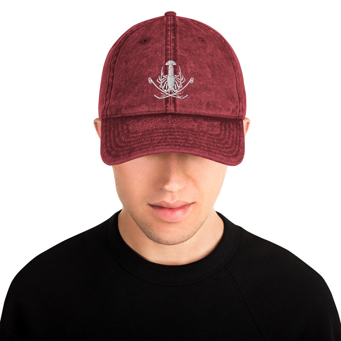 Vintage Cotton Twill Cap - White Logo