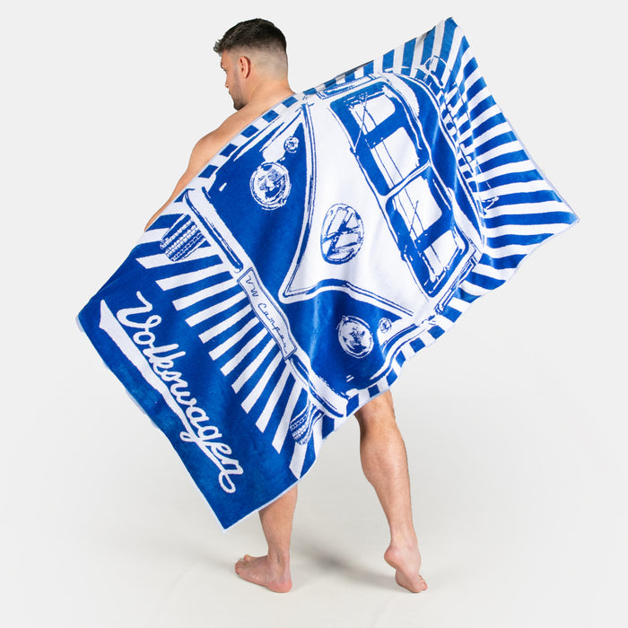 VW Beach Towel - Blue