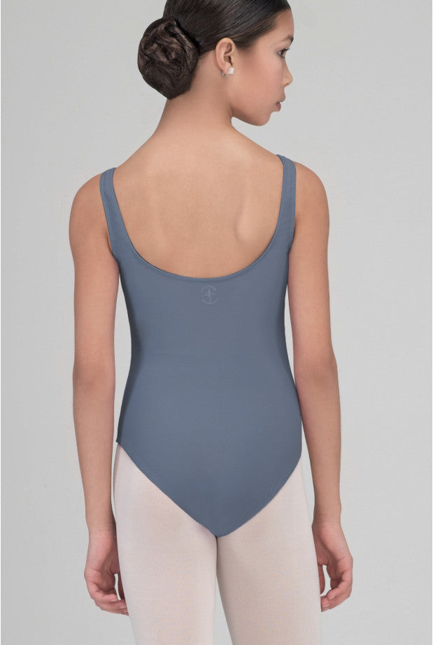 Wear Moi Faustine Pinch Front Tank Leotard, Dark Grey FAUC