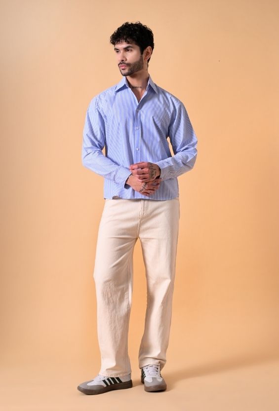 striped shirt men relaxed fit
