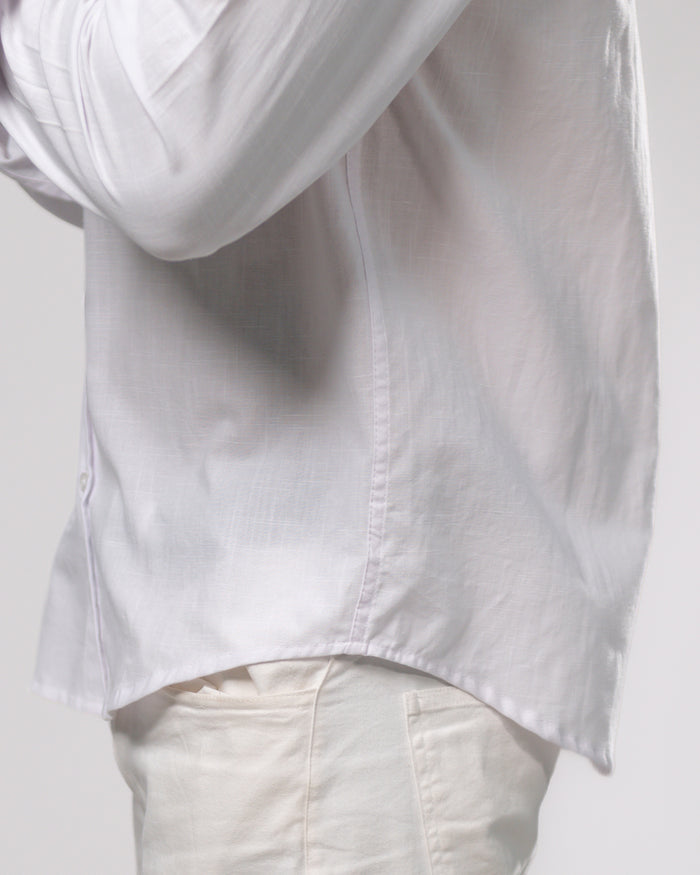 White linen shirt