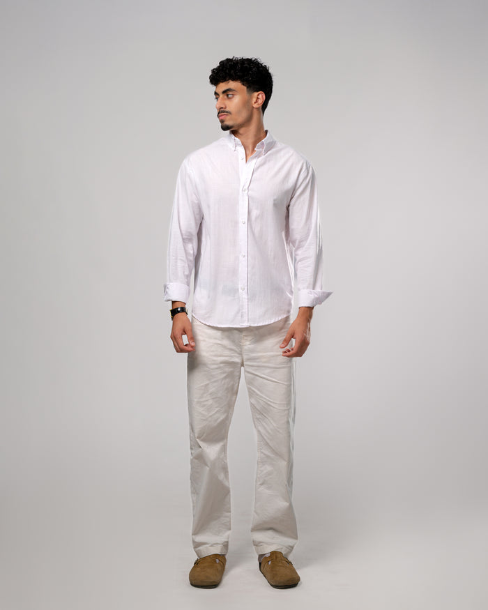 White linen shirt