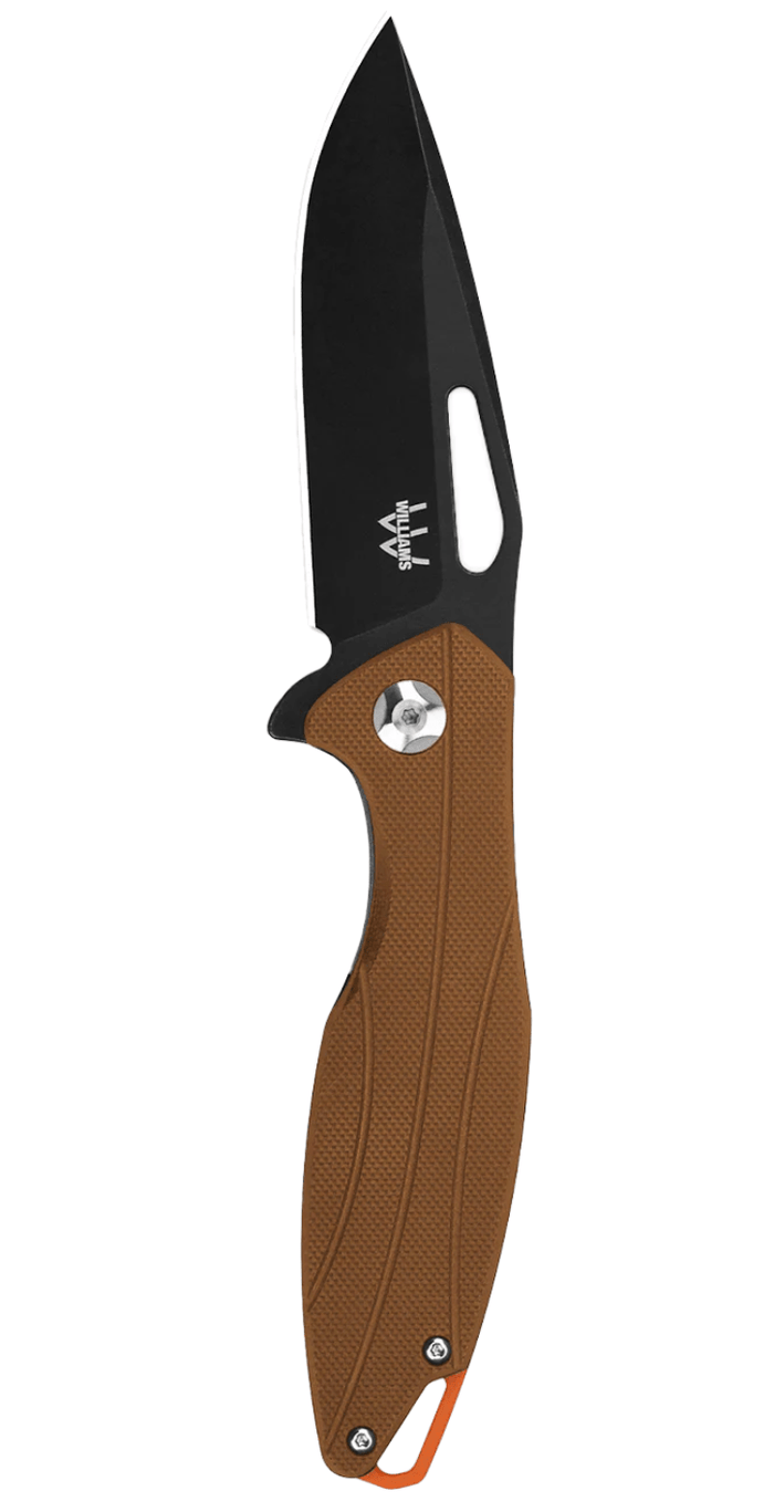 Williams RX Flipper Knife Williams Knife Sand/Black Knives Rivers and Glen Trading Co