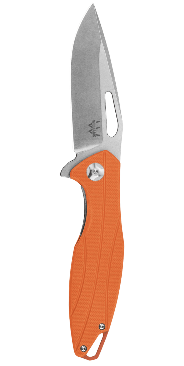 Williams RX Flipper Knife Williams Knife Orange/Matte Stainless Knives Rivers and Glen Trading Co