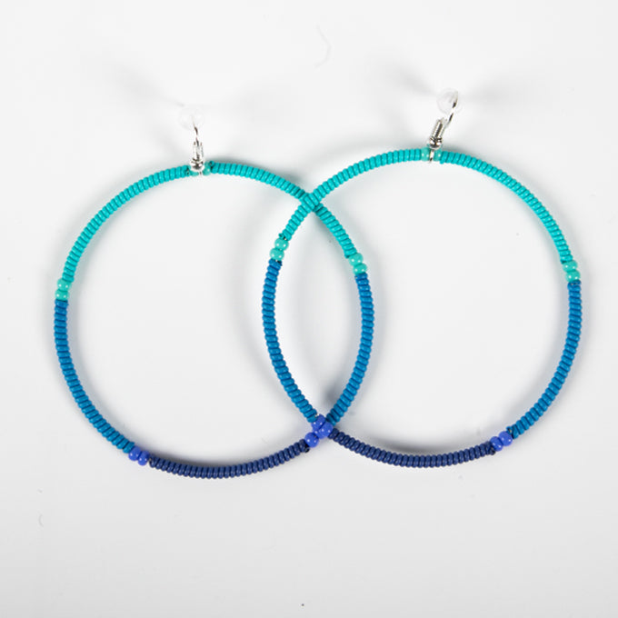 Women's Creole Earrings Large Split 2 Tone Colours